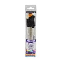 daler rowney graduate synthetic flatround brushes 5 pack