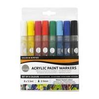 Daler Rowney Assorted Simply Acrylic Paint Markers 8 Pack