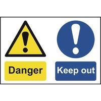 Danger Keep out -Sign PVC (600 x 400mm)