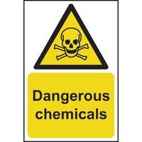 dangerous chemicals sign rpvc 200 x 300mm