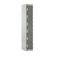 Dark Grey Door 450mm Deep Six Compartment Locker MC00069