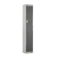 dark grey door 300mm deep single compartment locker mc00003