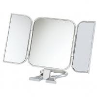 Danielle 3 Way Folding Travel Mirror, 23 x 12cm, Silver