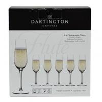 Dartington Six Crystal Champagne Flutes