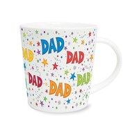 dad bright multi coloured novelty sentimental mug with presentation bo ...