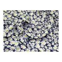 Daisy Floral Print Stretch Chambray Denim Dress Fabric