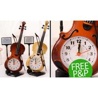 Dark Violin Desktop Alarm Clock ...