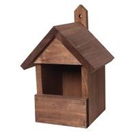 dark wood robin nest box