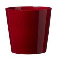 Dallas Glazed Red Gloss Plant Pot (H)13cm (Dia)14cm