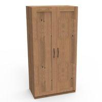 darwin oak effect 2 door wardrobe h2004mm w1000mm