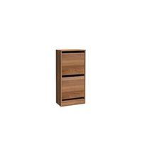 darwin modular walnut effect shoe rack h951mm w500mm