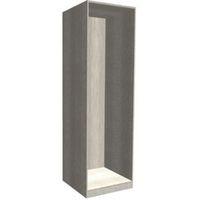 Darwin Modular Matt Grey Oak Effect Tall Wardrobe Cabinet (H)2356mm (W)500mm
