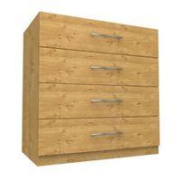 darwin handpicked oak effect drawer chest h1026mm w1000mm