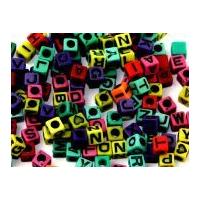 Darice Square Plastic Alphabet Letter Craft Beads Assorted Colours