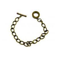 Darice Chain Bracelet with Toggle Jewellery Findings Antique Brass