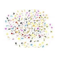 darice round plastic alphabet letter craft beads white multi