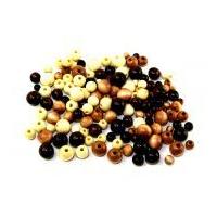 Darice Assorted Size Round Natural Wood Beads Natural