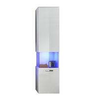 dale wall mount right bathroom cabinet white high gloss and led