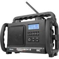 DAB+ Workplace radio PerfectPro Rockbox 2 AUX, Bluetooth, DAB+, FM splashproof, dustproof, shockproof Black