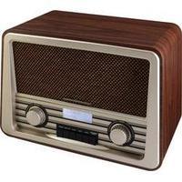 DAB+ Table top radio SoundMaster NR920 Nostalgie DAB+, FM Wood, Dark brown