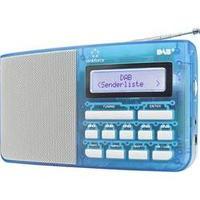 dab portable radio renkforce dab5 dab fm blue transparent