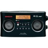 DAB+ Portable radio Sangean Black DPR-25 Plus AUX, DAB+, FM Battery charger Black