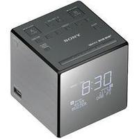 DAB+ Radio alarm clock Sony XDR-C1DBP DAB+, FM Battery charger Silver, Black