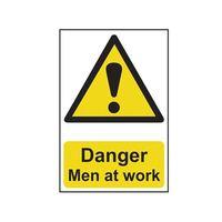 danger men at work pvc 200 x 300mm