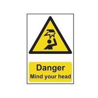 danger mind your head pvc 200 x 300mm