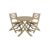 Dahlia Round Folding Table & 2 Chairs