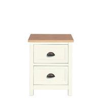 dawson country white bedside table