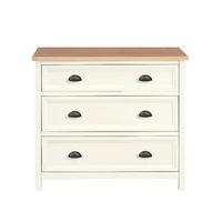 dawson country 3 drawer chest white