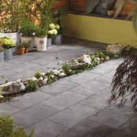 dark grey aged riven mixed size paving pack l3600 w3600mm