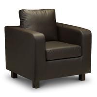 dani faux leather armchair black