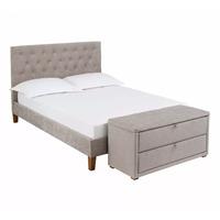 darcy chenille fabric bed frame double