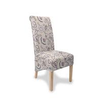 dalia deco morris style duck egg blue fabric dining chairs pair