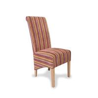 Dalia Jupiter Shiraz Striped Fabric Dining Chairs (Pair)