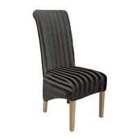 Dalia Velvet Stripe Fabric Dining Chairs (Pair)
