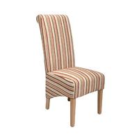 dalia stripe antique gold fabric dining chairs pair