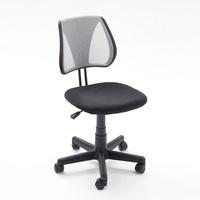 Datsun Home Office Chair In Silver And Black Mesh With Castors