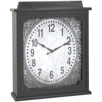 Dark Brown Wood Rectanglular Mantle Clock