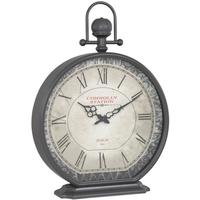 dark grey large vintage mantle clock