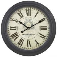 Dark Taupe Vintage Wall Clock