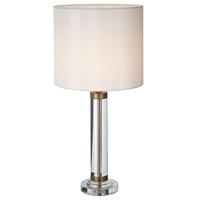 Dale Crystal and Antique Brass Table Lamp