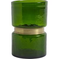 Dark Green Glass Medium Ring Vase (Set of 6)