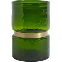 Dark Green Glass Large Ring Vase (Set of 4)