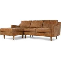 Dallas Left Hand Facing Chaise End Sofa, Outback Tan Premium Leather