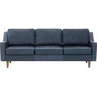 Dallas 3 Seater Sofa, Charm Midnight Premium Leather
