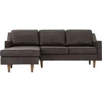 Dallas Left Hand Facing Chaise End Sofa, Oxford Brown Premium Leather