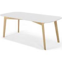 dante dining table oak and white